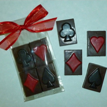Chocolate Playing Card Suit - 4 pack