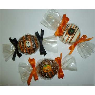 Halloween Chocolate Dipped Cookie Popper