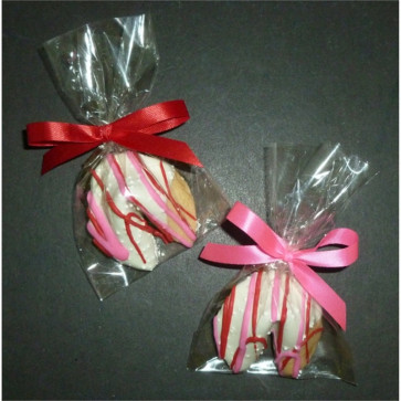 Valentine Chocolate Dipped Fortune Cookie