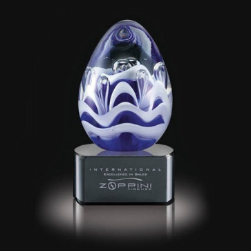 Astral Art Glass Award on Black Base - 4.5 in. High