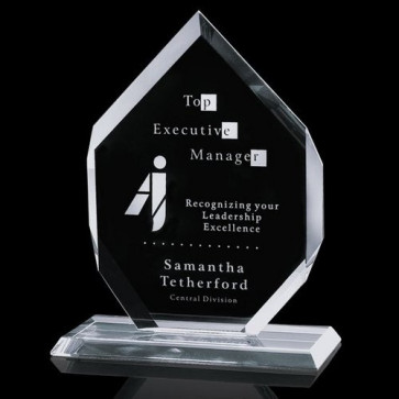 Canberra Award - Jade Glass Award 7.5 in.