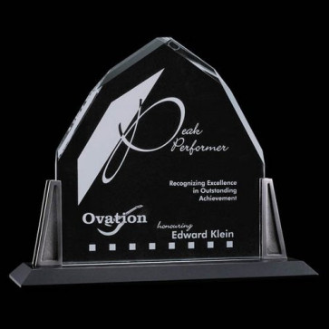 Avalon Award - Starfire Crystal with Pewter Posts 12 in.x12 in.