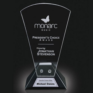 Carlyle Award - Starfire/Black Base 9 in.