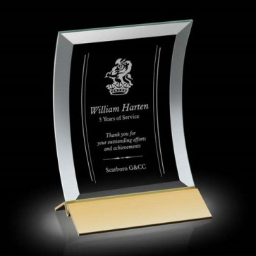 Dominga Award - Starfire/Gold 5 in x7 in