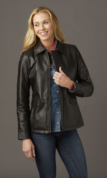 Ladies Hipster Custom Leather Jacket