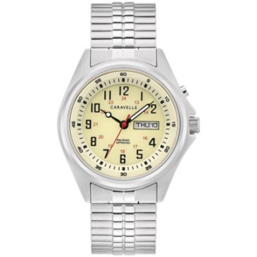 Caravelle Caravelle Men's Expansion Band Bracelet Watch, Silver-tone
