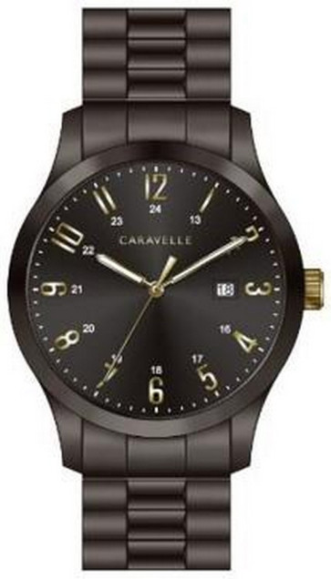 Caravelle Mens Bracelet from the Traditional Collection- Gunmetal Color