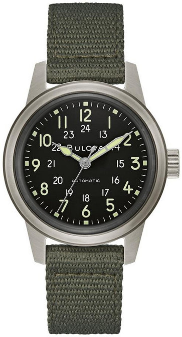 Bulova Watches Corporate Collection Men's Silver-tone Bracelet Watch, Black Dial