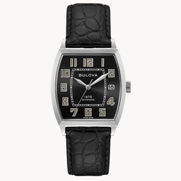 Bulova Watches Men's Leather Strap- Joseph Bulova Banker