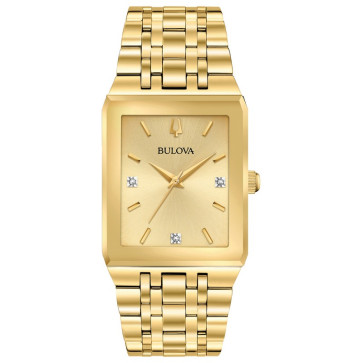 Bulova Watches Mens Quadra Bracelet from the Futuro Collection