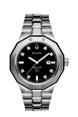 Bulova Watches Mens Diamond Bracelet - Marine Star Company Watch