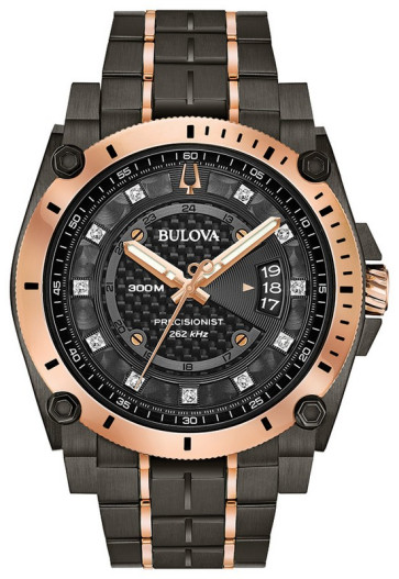 Bulova Watches Mens Champlain Diamond from the Precisionist Collection