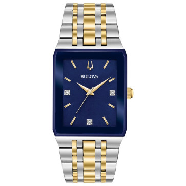 Bulova Watches Mens Quadra Bracelet from the Futuro Collection