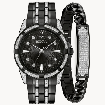 Bulova Watches Bulova Men's Box Set Stainless Steel Bracelet Watch