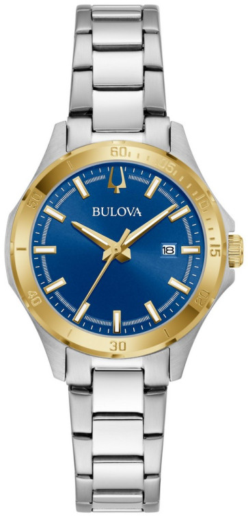 Bulova Watches Corporate Collection, Ladies Two-tone Bracelet Watch with Blue dial
