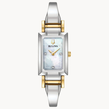 Bulova Watches Bulova Ladies' Two Tone Tank Cuff Watch