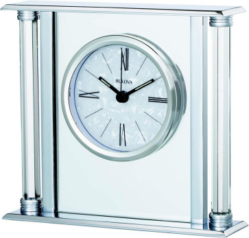 Bulova Silver Mantle Clock