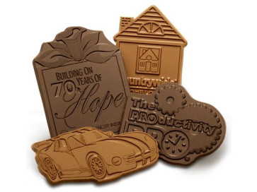 Custom Chocolate Shapes in Clear Cello 2 x 4
