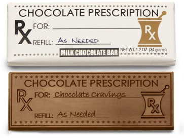 Milk Chocolate Prescription Wrapper Bars - Stock CASE PRICED