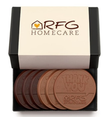 Chocolate Covered Cookies in Gift Box - 6 Cookies
