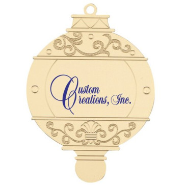 Gold Holiday Bulb Shape Ornament | Made in the USA