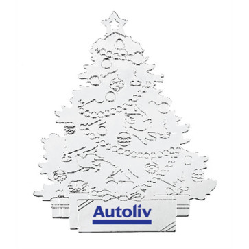 Silver Tree with Gifts Christmas Ornament