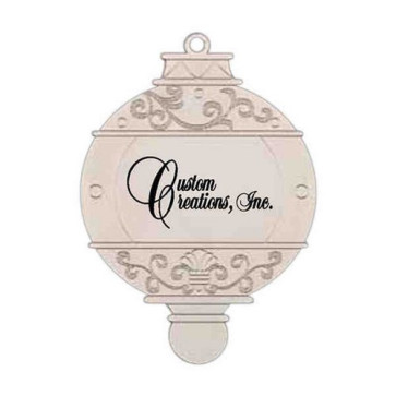 Silver Sculptured Bulb Ornament