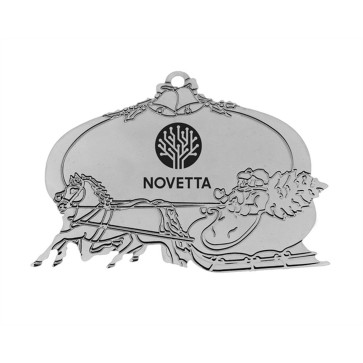 Silver Sleigh Ornament - Made in the USA