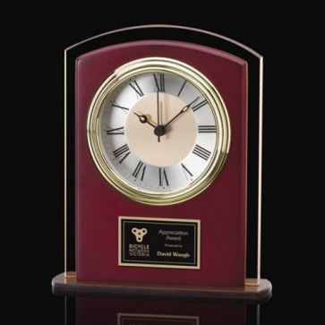 Rhonda Clock - Sepia/Rosewood 6 1/2in.
