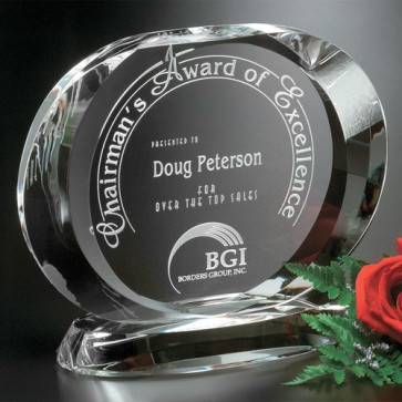 Harmony Optical Crystal Oval Award 5 in.
