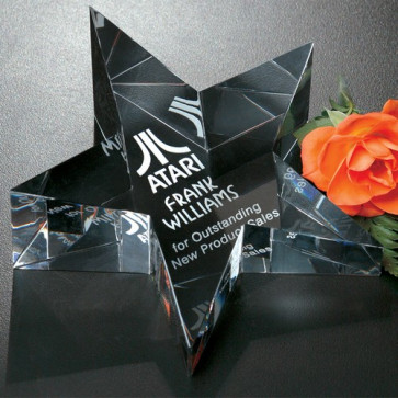 Slanted Star Paperweight 5 in. W