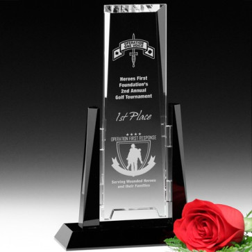 Sunridge Optical Crystal Rectangle Award 11in