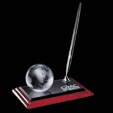 Globe on Albion Pen Set - Chrome