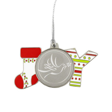 Joy Ornament with Full Color Logo Imprint