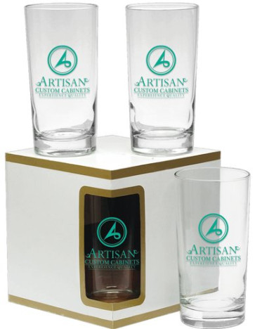 Deluxe Beverage Glasses 12 oz - Set of 4 in Premium Set Box