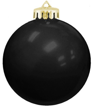 USA Shatterproof Christmas Ball Ornaments - Black