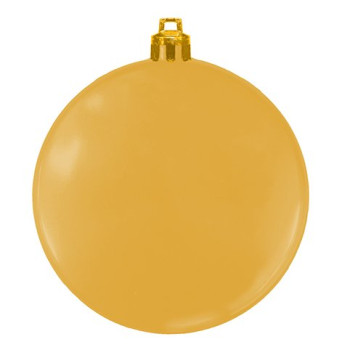 Flat Gold Shatterproof Promotional Christmas Ornaments - USA Made