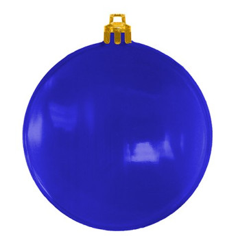 Flat Translucent Blue Shatterproof Promotional Christmas Ornaments