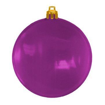 Flat Translucent Purple Shatterproof Promotional Christmas Ornaments