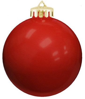 USA Shatterproof Christmas Ball Ornaments - Red