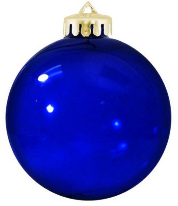 USA Shatterproof Christmas Ball Ornaments - Translucent Blue