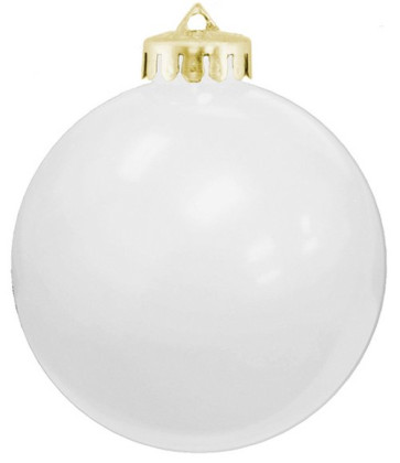 USA Shatterproof Christmas Ball Ornaments - White