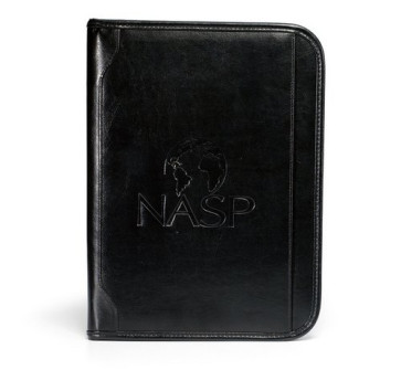 Vintage Leather E-Padfolio with 8.5 x 11 paper pad - Black