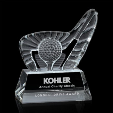 Dougherty Golf Award (L) - Optical 7 1/4 in W