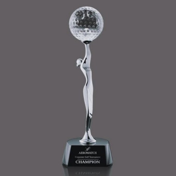 Oakdale Golf Award - Chrome/Black 14 in.