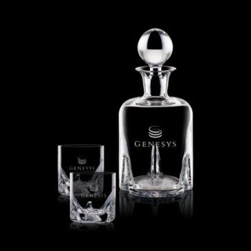 Hillcrest Decanter and 2 On-the-Rocks Glasses