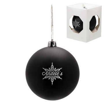 Custom Christmas Ornament - Shatterproof - Black