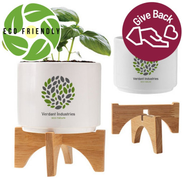 Ceramic Planter Set with Imprint