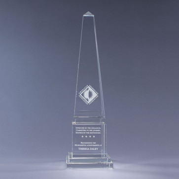 Athena Obelisk Optical Crystal Award - LG