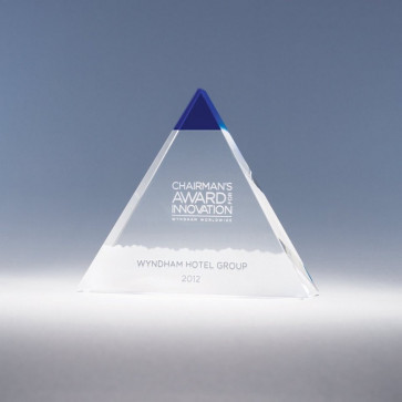 Blue Majestic Optical Crystal Award - MED